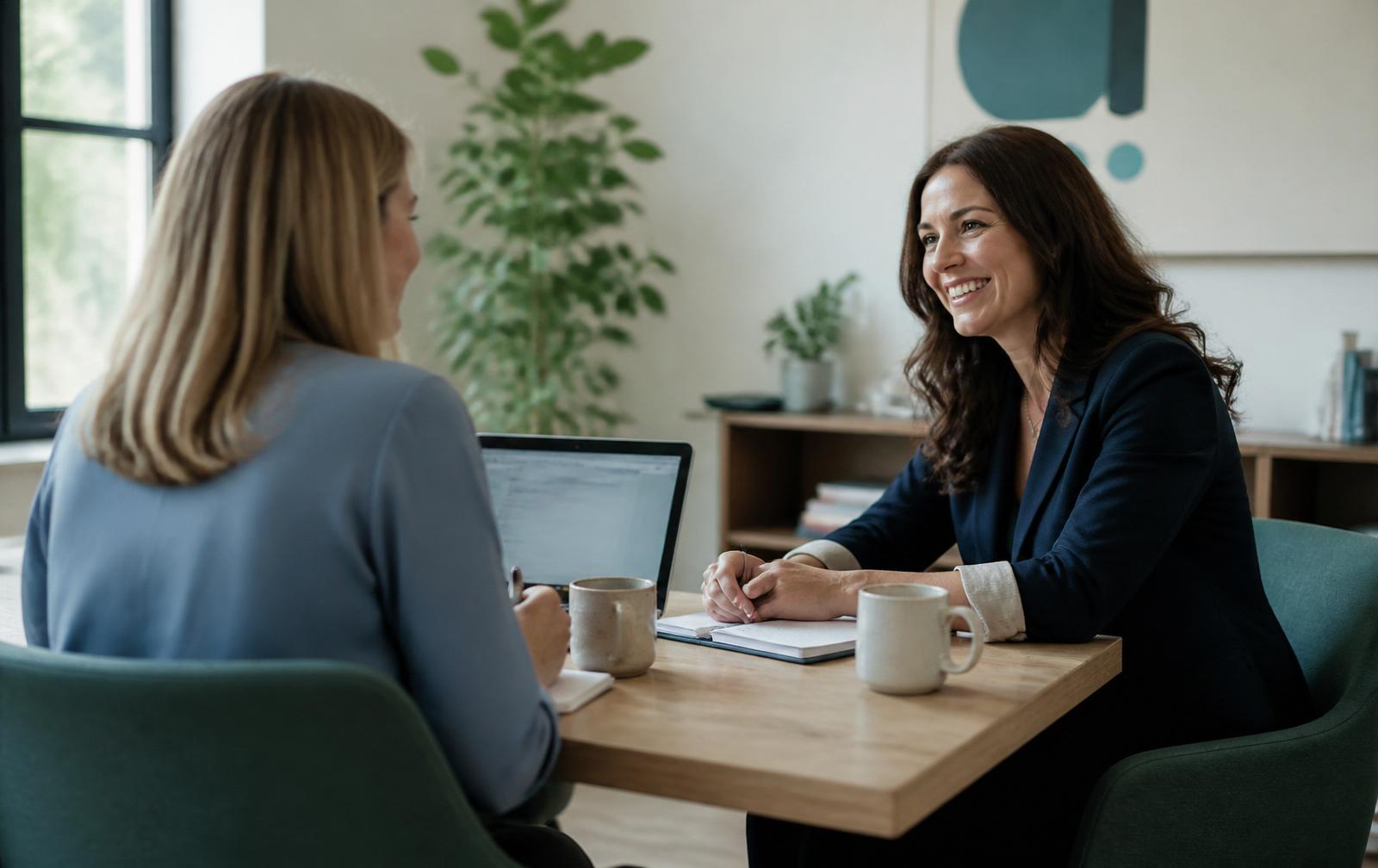 Warm one-on-one strategy conversation with an Innov Da Nang advisor